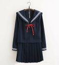 長袖 上下セット セーラー服 JK系フリルスカート パーティグッズ 制服 学生 ユニフォーム 卒業式 入学式 コスチューム スカート