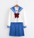 長袖 上下セット セーラー服 JK系フリルスカート パーティグッズ 制服 学生 ユニフォーム 卒業式 入学式 コスチューム スカート