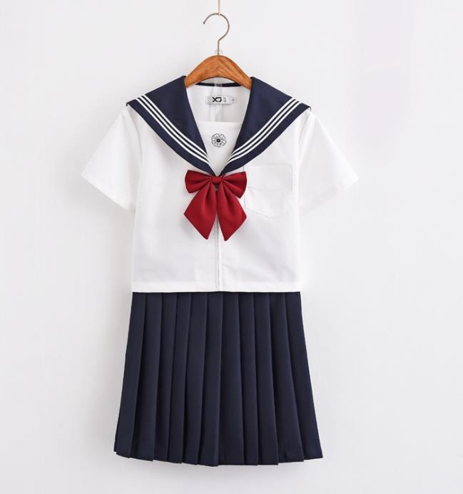 短袖 上下セット セーラー服 JK系フリルスカート パーティグッズ 制服 学生 ユニフォーム 卒業式 入学式 コスチューム スカート