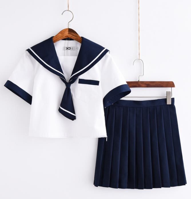 短袖 上下セット セーラー服 JK系フリルスカート パーティグッズ 制服 学生 ユニフォーム 卒業式 入学式 コスチューム スカート