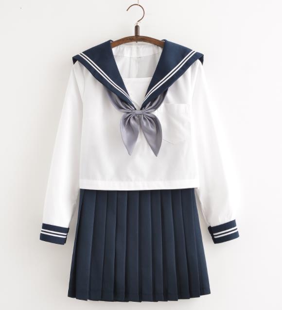 長袖 上下セット セーラー服 JK系フリルスカート パーティグッズ 制服 学生 ユニフォーム 卒業式 入学式 コスチューム スカート