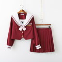 送料無料!長袖 上下セット セーラー服 JK系フリルスカート パーティグッズ 制服 学生 ユニフォーム 卒業式 入学式 コスチューム スカート