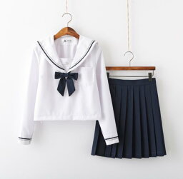 送料無料！長袖/中袖　短袖　上下セット セーラー服 JK系フリルスカート　パーティグッズ 制服 学生　ユニフォーム　卒業式 入学式　コスチューム　スカート