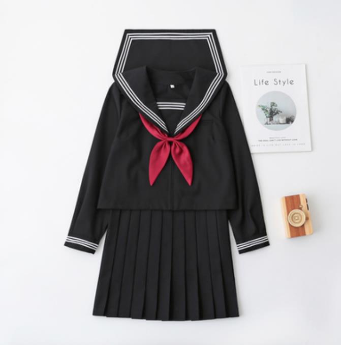 送料無料！長袖/中袖　短袖　上下セット セーラー服 JK系フリルスカート　パーティグッズ 制服 学生　ユニフォーム　卒業式 入学式　コスチューム　スカート