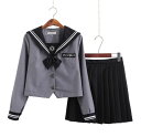 送料無料!長袖/中袖 短袖 上下セット セーラー服 JK系フリルスカート パーティグッズ 制服 学生 ユニフォーム 卒業式 入学式 コスチューム スカート