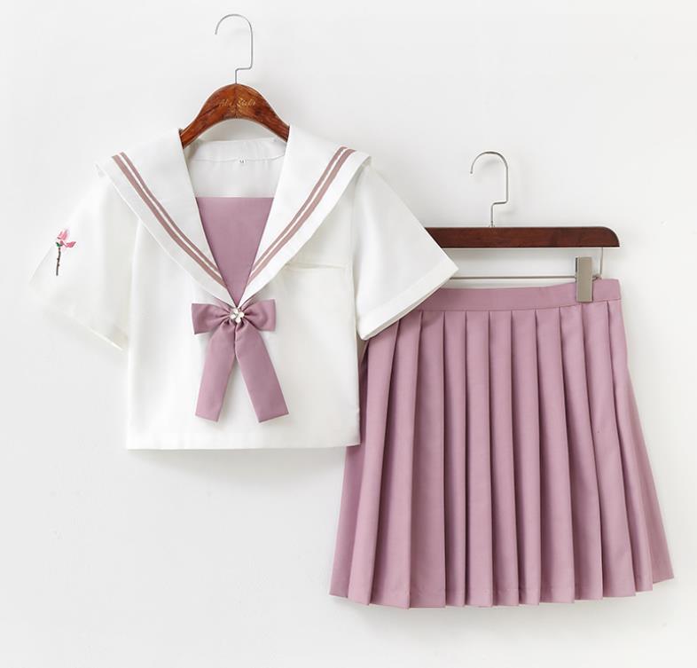 送料無料!長袖/中袖 短袖 上下セット セーラー服 JK系フリルスカート パーティグッズ 制服 学生 ユニフォーム 卒業式 入学式 コスチューム スカート