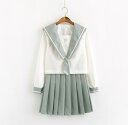 送料無料！長袖/中袖　短袖　上下セット セーラー服 JK系フリルスカート　パーティグッズ 制服 学生　ユニフォーム　卒業式 入学式　コスチューム　スカート