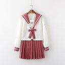 送料無料!長袖/中袖 短袖 上下セット セーラー服 JK系フリルスカート パーティグッズ 制服 学生 ユニフォーム 卒業式 入学式 コスチューム スカート