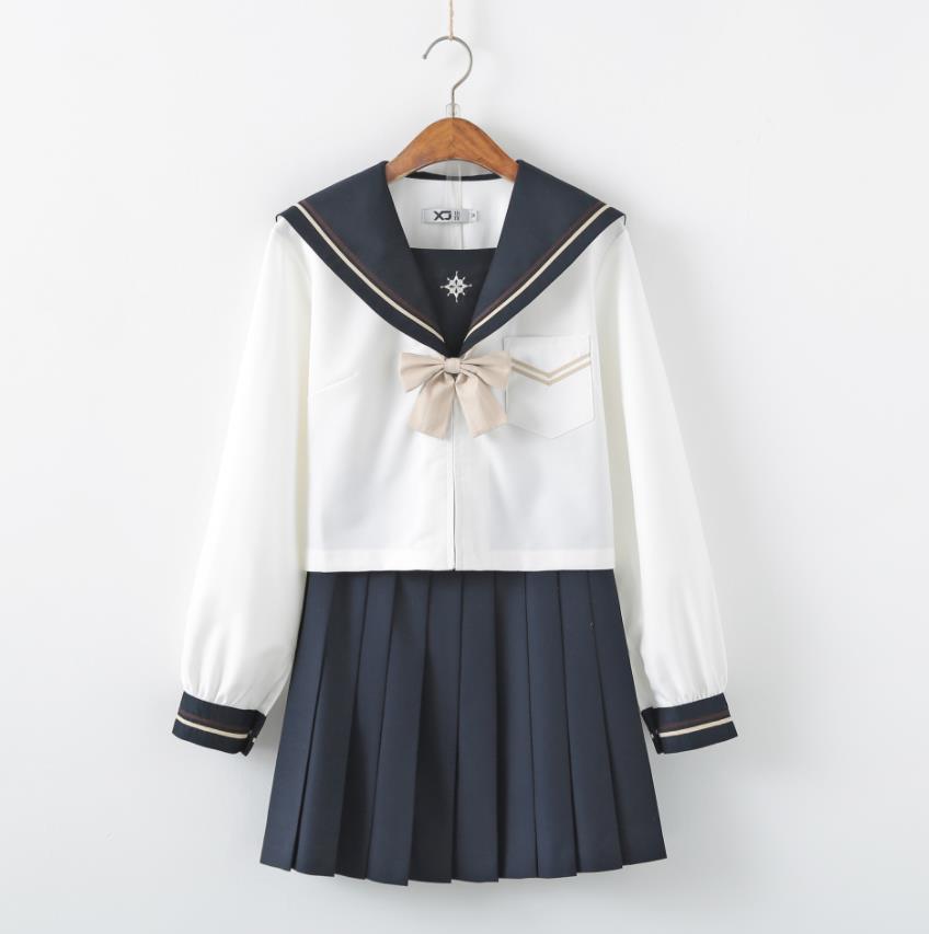 新入荷/長袖　上下セット セーラー服 JK系フリルスカート　パーティグッズ 制服 学生　ユニフォーム　卒業式 入学式　コスチューム　スカート