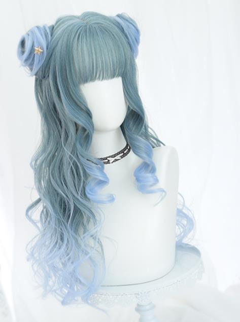 長57CM/変装　Lolita系　ウィッグ ロリータ 原宿風 かつら 前髪 レディース コスプレウィッグ 耐熱ウィッグ コスチューム 仮装 大人用