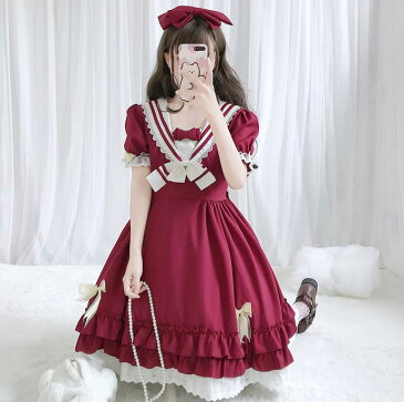 Lolita系　中袖/長袖/ワンピース　ロリータ トップス 萌え レディース ゴスロリ ロリータファッション　変装　トップスコスプレ　ハロウィン クリスマス