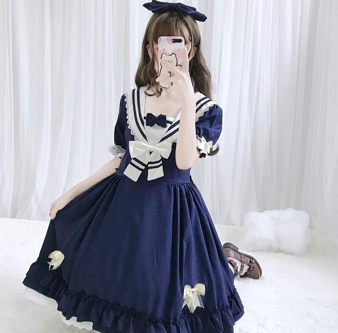 Lolita系　中袖/長袖/ワンピース　ロリータ トップス 萌え レディース ゴスロリ ロリータファッション　変装　トップスコスプレ　ハロウィン クリスマス