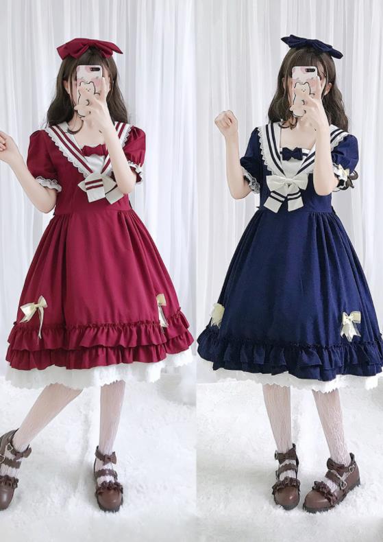 Lolita系　中袖/長袖/ワンピース　ロリータ トップス 萌え レディース ゴスロリ ロリータファッション　変装　トップスコスプレ　ハロウィン クリスマス