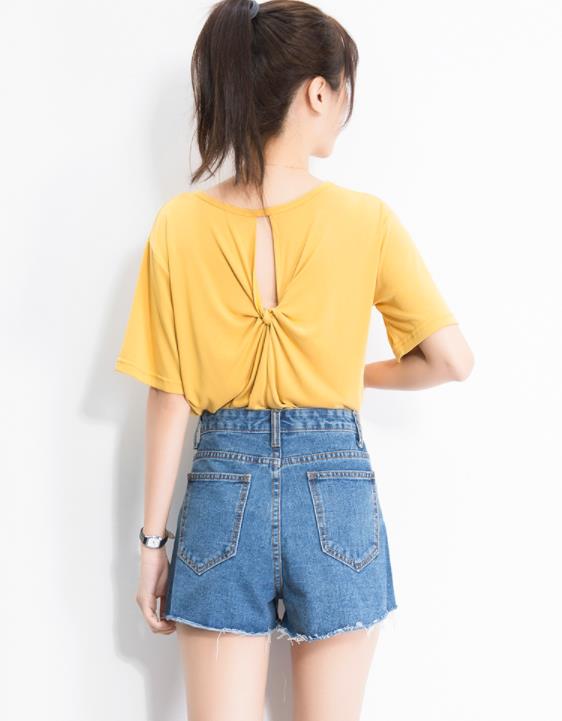 Rakuten - Tシャツ 中袖 タートルネック セーター レディースファッション タートル 胸開きタート セクシー ネック ベアトップ ベアトップ 韓国風 胸元 解禁シャツ　丸首