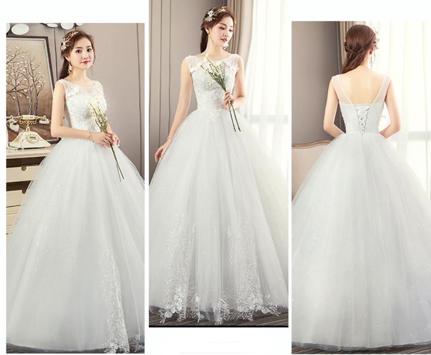 新入荷/ウエディングドレス/花嫁//プリンセス/長袖///ノースリーブ/パーティードレス ワンピース　結婚式 安い　 写真撮影　パーティー　 舞台　コンサート　レース　花嫁ドレス　安い/