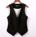 送料無料/レディース スーツ ベスト ビジネススーツ OL オフィス トップス 事務服 ビジネス 洗える 通勤オフィス 入学式に七五三 ボダン