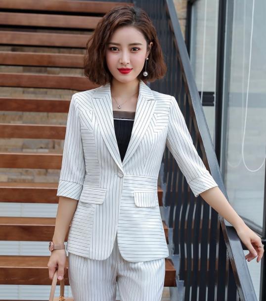 夏レディース コート ビジネススーツ タイトスカート スカート パンツスーツ 七分袖 OL オフィス トップス 事務服 ビジネス 洗える 2点セット