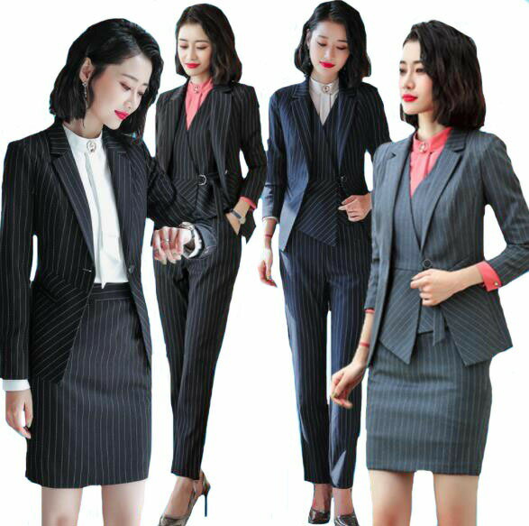 春秋 レディース コート ビジネススーツ タイトスカート スカート パンツスーツ 長袖 OL オフィス トップス 事務服 ビジネス 洗える 3点セット バスト