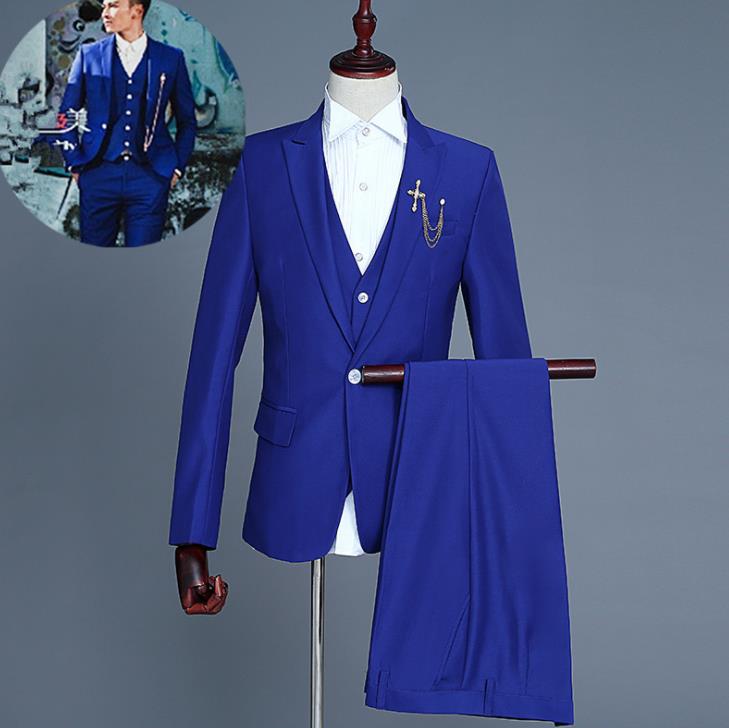 春秋 メンズ コート ビジネススーツ パンツスーツ 長袖 OL オフィス トップス 事務服 ビジネス 洗える 3点セット　紳士　結婚式　忘年会司会者　入学　長袖