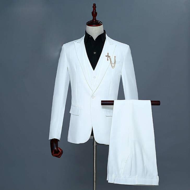 春秋 メンズ コート ビジネススーツ パンツスーツ 長袖 OL オフィス トップス 事務服 ビジネス 洗える 3点セット 紳士 結婚式 忘年会司会者 入学 長袖 白 ホワイト