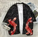 メンズ カジュアル サマー おしゃれ 大きいサイズ シャツ トップス 花柄 ユニセックス ビーチ ペアルック 海 旅行 コート 羽織 浴衣 和服