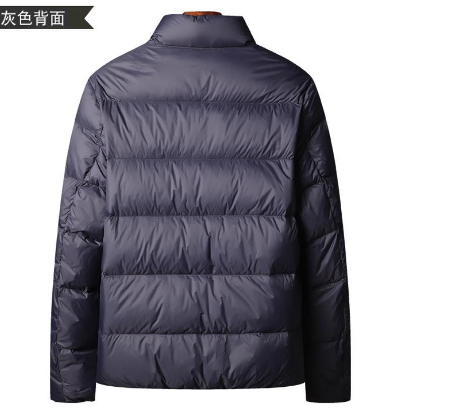 送料無料!ダウン90％ ダウンジャケット　コート/メンズ ジャケット ジャケット 無地 欧米風 長袖 コート トップス メンズウェア 大きいサイズ　防風 防寒　プルオーバー　ダウン入る　ゆったり　体型カバー　男性　クルーネック カジュアル
