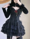 新発限定/Lolita系/魔女/黒/白/上着/スカート/コート//森系/ドレス変装/ロリータ トップス 萌え レディース ゴスロリ トップス 吊りスカート 花嫁洋服 ウエディングドレス コスプレ アニメ 人形ドレス ハロウィン ハロウィーン Halloween 上下セット