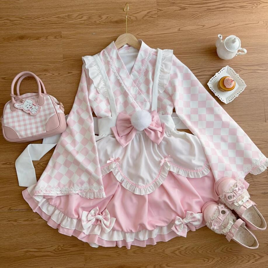 /新発//Lolita系 4点セット/上下セット スカート 浴衣 和風/ワンピース jsk OP 日常 写真 舞台 変装/ロリータ トップス 萌え レディース ...