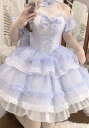 /新発//Lolita系 メイド服// jsk OP 日常 写真 舞台 変装/ロリータ トップス 萌え レディース ゴスロリ ロリータファッション 変装 トップス 吊りスカート ワンピース 花嫁洋服 ウエディングドレス
