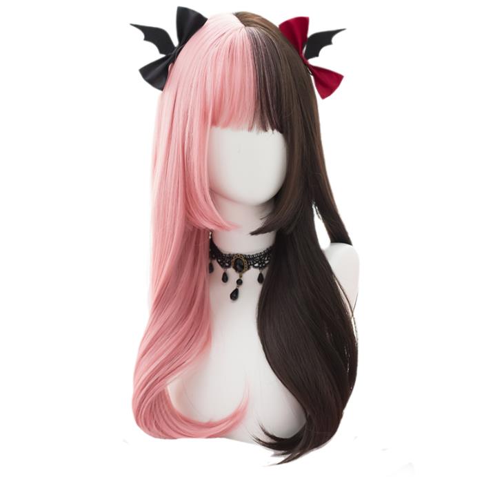 長55cm/変装 Lolita系 ウィッグ ロリータ 原宿風 かつら 前髪 レディース コスプレウィッグ 耐熱ウィッグ コスチューム 仮装 大人用