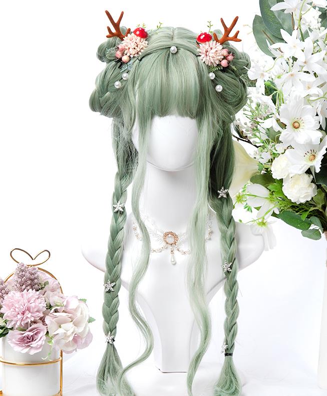 長60cm/変装　Lolita系　ウィッグ ロリータ 原宿風 かつら 前髪 レディース コスプレウィッグ 耐熱ウィッグ コスチューム 仮装 大人用