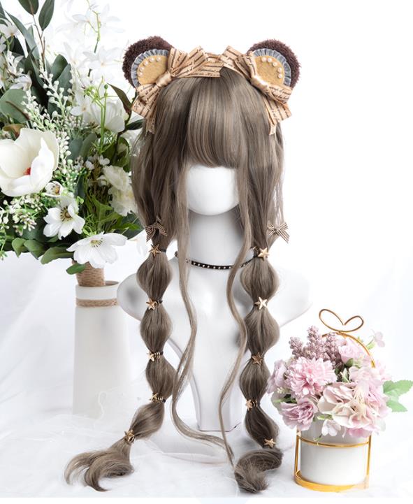 長70cm/変装　Lolita系　ウィッグ ロリータ 原宿風 かつら 前髪 レディース コスプレウィッグ 耐熱ウィッグ コスチューム 仮装 大人用