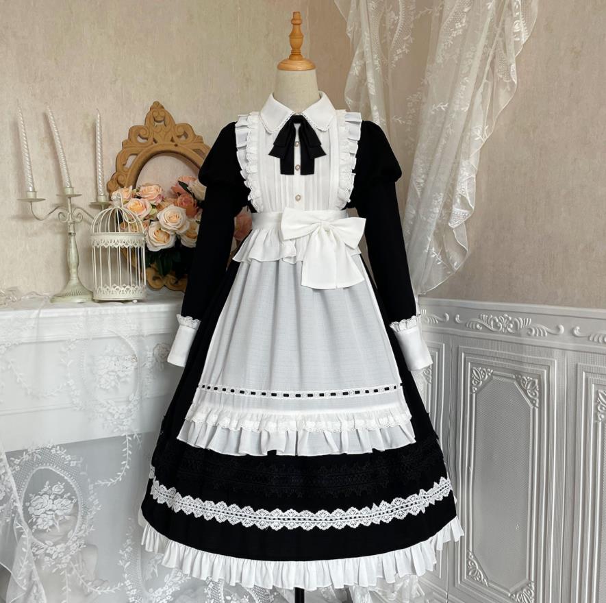 樂天商城 - 2022夏/新発/数量限定/Lolita系　メイドカフェ/ワンピース　jsk　日常　写真　舞台　変装/ロリータ トップス 萌え レディース ゴスロリ ロリータファッション　変装　トップス 吊りスカート ワンピース　花嫁洋服