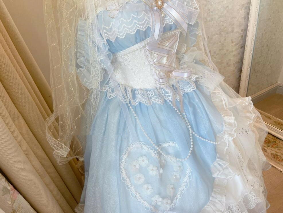 2022夏/新発/数量限定/Lolita系　人魚の花嫁/ワンピース　OP　ドレス　日常　写真...