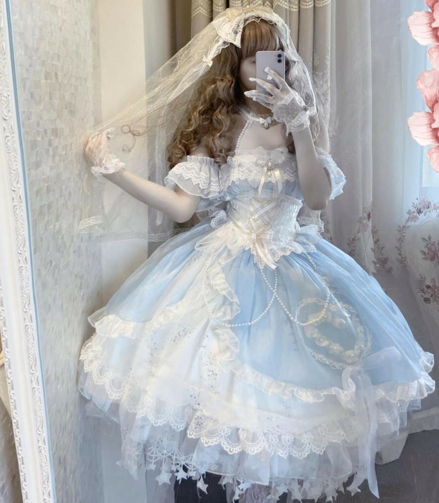 2022夏/新発/数量限定/Lolita系　人魚の花嫁/ワンピース　OP　ドレス　日常　写真...