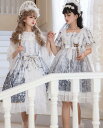 /新発/Lolita系 甘い ワンピース jsk OP 日常 写真 舞台 変装/ロリータ トップス 萌え レディース ゴスロリ 変装 トップス 吊りスカート ワンピース 花嫁洋服 ウエディングドレス 人形ドレス ティアードスカート 万聖節 ハロウィン