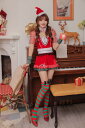 送料無料/5点セット 女の子用 レディース サンタワンピース クリスマス コスプレ サンタクロース 衣装 サンタ ワンピース パーティー 可愛い セクシー 人気...