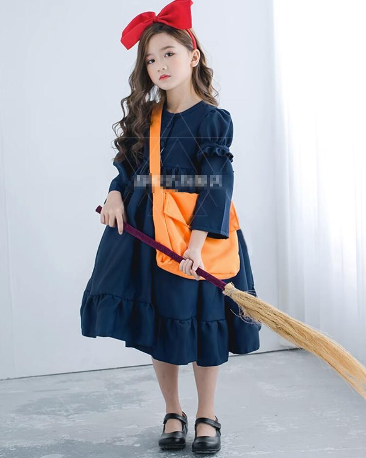 2点セット/魔女/ヴァンパィア 吸血鬼/ハロウィン ハロウィーン Halloween 仮装　キッズ 子供服 女の子 ワンピース ドレス　カラー　魔女　魔法使い　演出　洋服　悪魔　 仮装 女の子　コスプレ衣装 コスチューム宅便