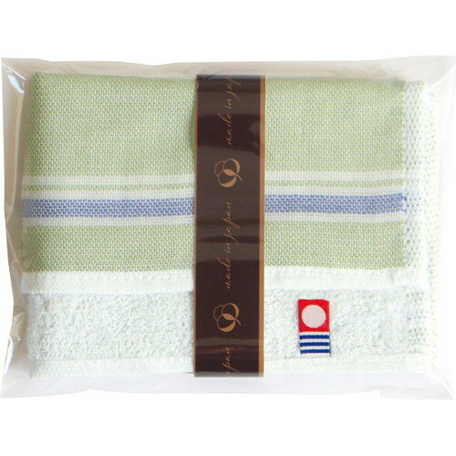 【送料無料・包装無料・のし無料】今治 パイル&ガーゼハンカチ(袋入) グリーン PGH2525F-GN(A5)