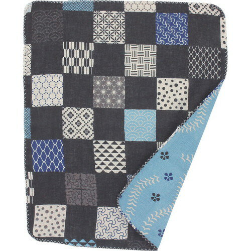 【ギフト包装・のし紙無料】くろちく 両面ガーゼハンカチ 市松小紋 41411715(A5)