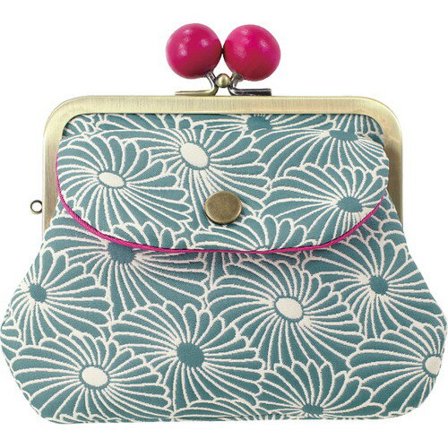 【送料無料・包装無料・のし無料】くろちく ふくれ織り 親子がま口 浅葱色 21904611(A5)