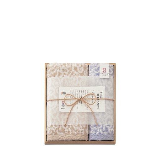 【ギフト包装・のし紙無料】今治謹製 紋織タオル タオルセット ブルー IM7715(A4)