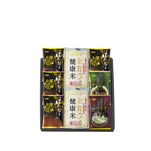 【ギフト包装・のし紙無料】千莉菴 からだにやさしさ+ 国産フリーズドライ ほうおうスープ 「金賞健康米」セット FDSR-0254(A4)