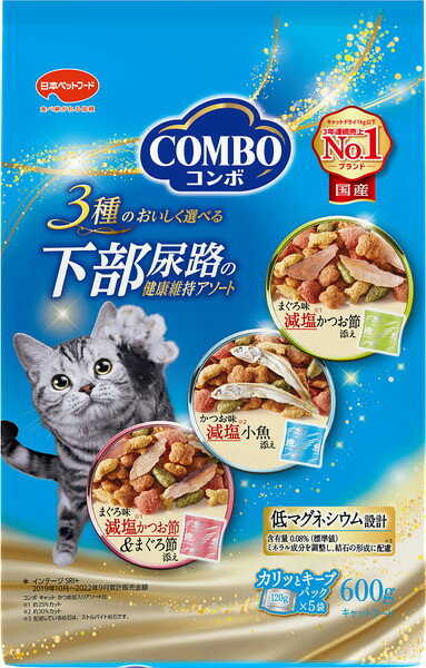 コンボ キャット 下部尿路の健康維持アソート600g(120g×5)