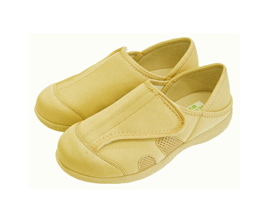 神戸生絲 かかとが踏めるルームシューズ（シューズタイプ）ベージュ・LL　4971751460893