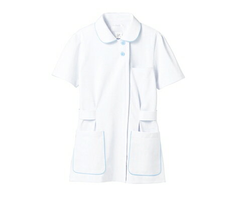 ナースジャケット73－1424S　白／青　4560315434502