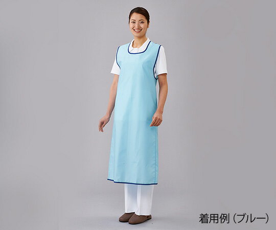 入浴介助エプロン（面ファスナータイプ）ブルーM　402　4964828101485
