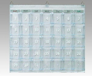 お薬投薬カレンダー 月間用 カレンダーポケット W-418 日本製 SAKI(サキ) 4990630418008