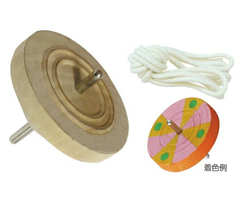 絵の具や油性マーカーで着色鉄芯ゴマ 無着色 φ60　2436　知育玩具　4521718024363