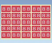 数字：8色：赤縦×横(mm)：15×30入数：1袋（25片/枚×10枚入）型番：CNL-L4571347221626　